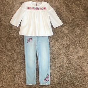 Abercrombie top and jean set girls Size 7/8